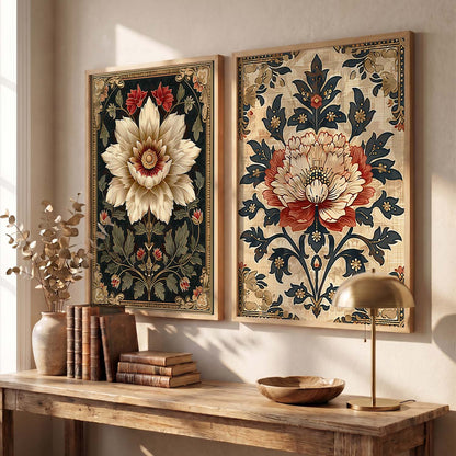 Traditional Floral Art Prints: Modern Portraits for Wall Decor