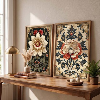 Traditional Floral Art Prints: Modern Portraits for Wall Decor
