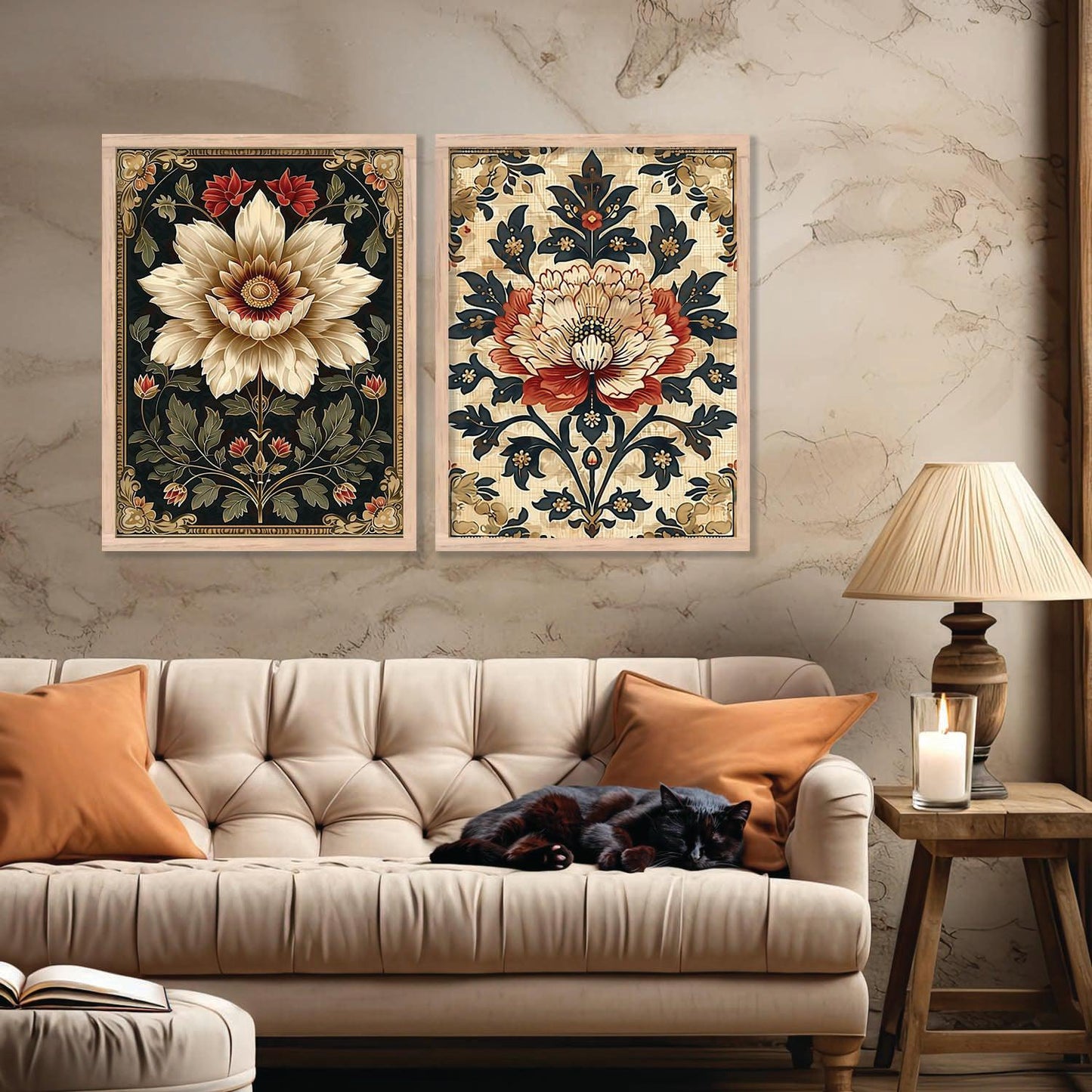 Traditional Floral Art Prints: Modern Portraits for Wall Decor