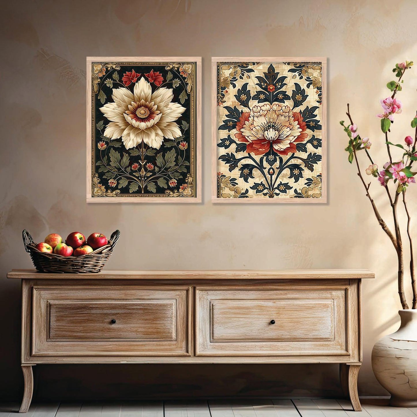 Traditional Floral Art Prints: Modern Portraits for Wall Decor