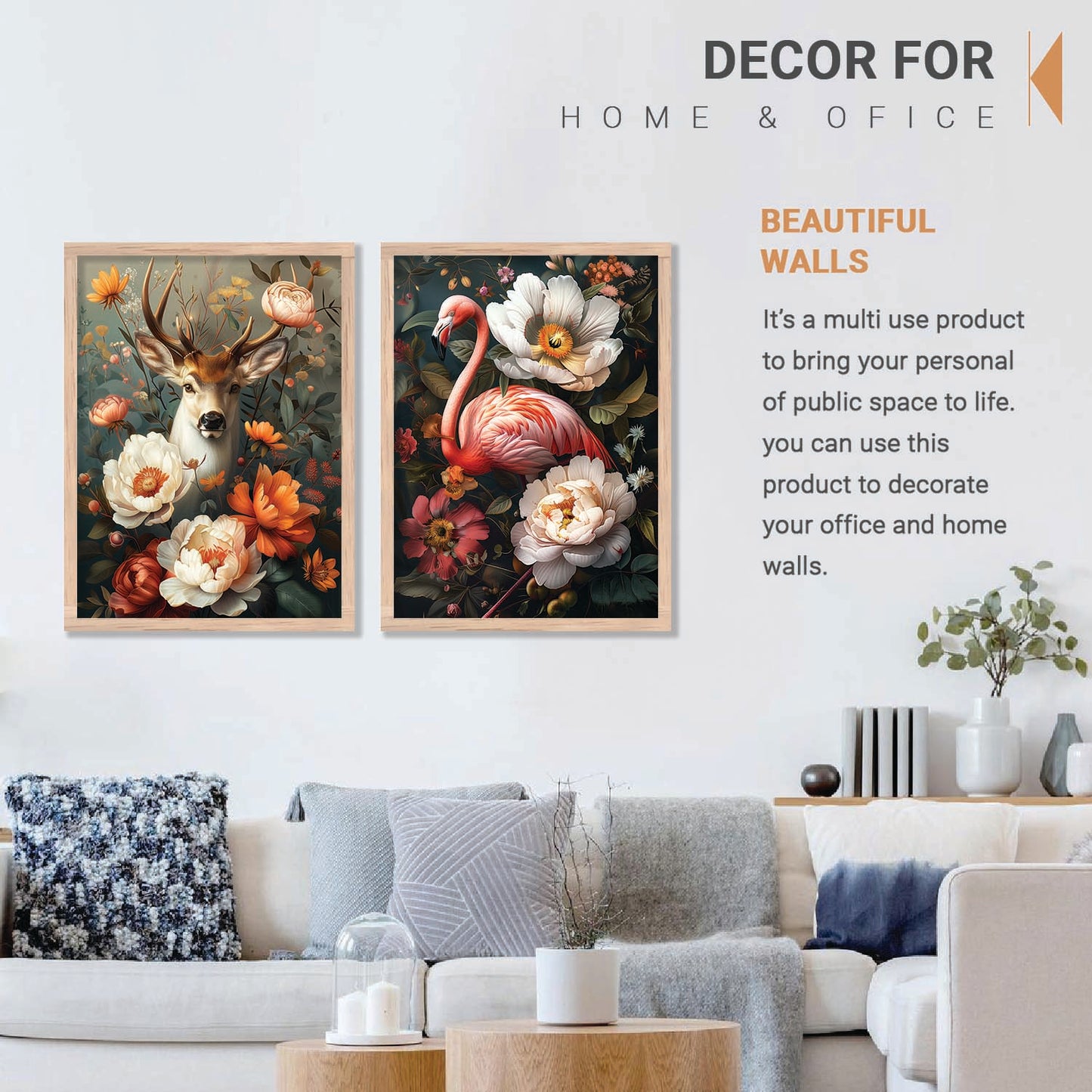 Floral Wall Art Prints: Modern Portraits for Wall Decor