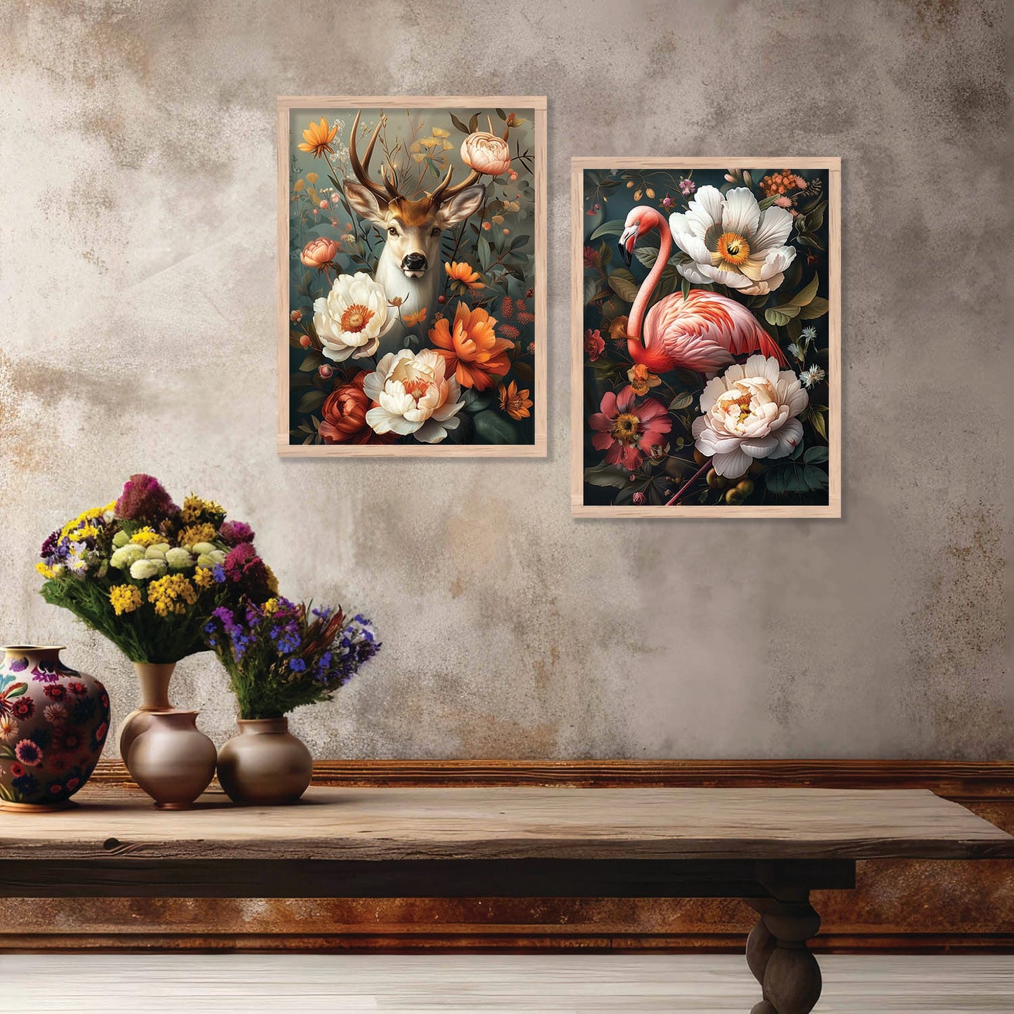 Floral Wall Art Prints: Modern Portraits for Wall Decor