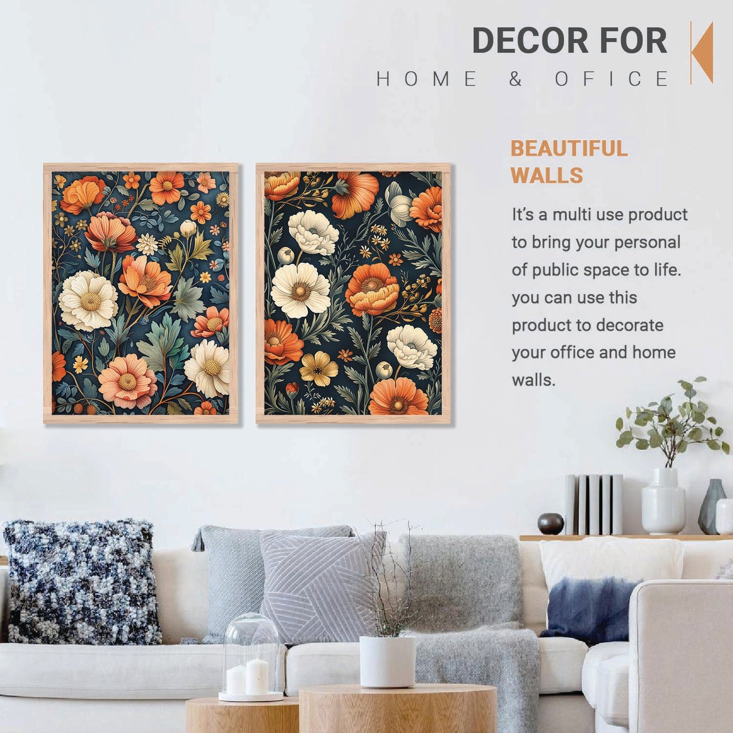 Floral Wall Art Prints: Modern Portraits for Wall Decor