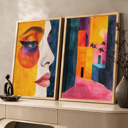 Abstract Wall Art Prints: Modern Portraits for Wall Decor