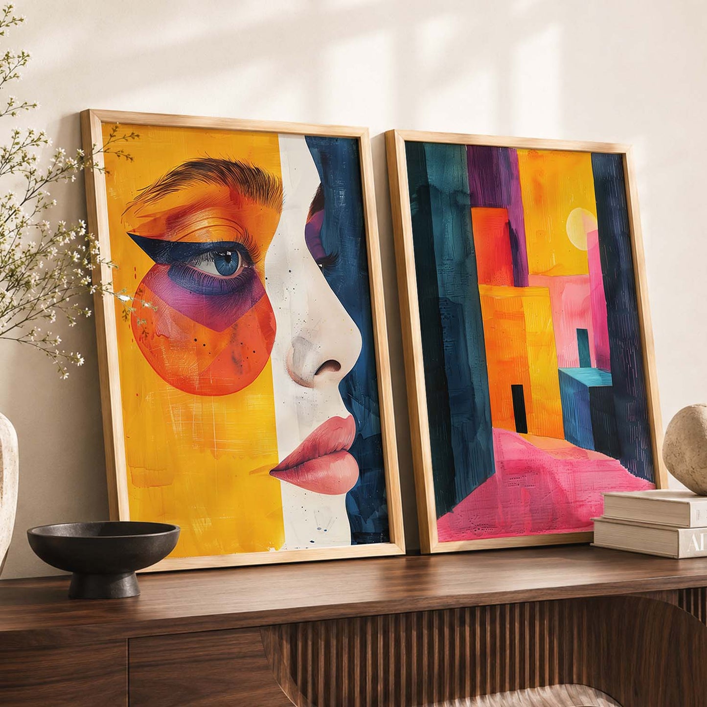 Abstract Wall Art Prints: Modern Portraits for Wall Decor