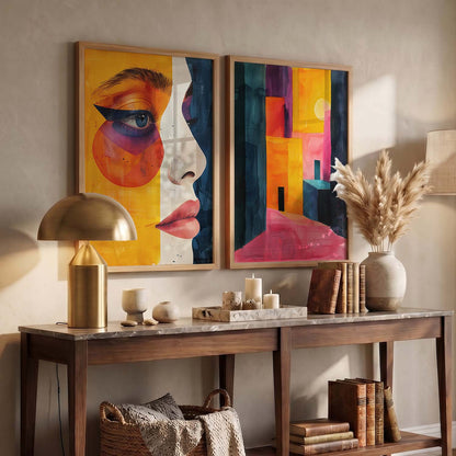 Abstract Wall Art Prints: Modern Portraits for Wall Decor