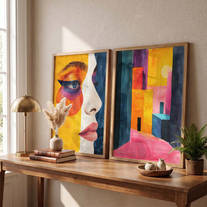 Abstract Wall Art Prints: Modern Portraits for Wall Decor