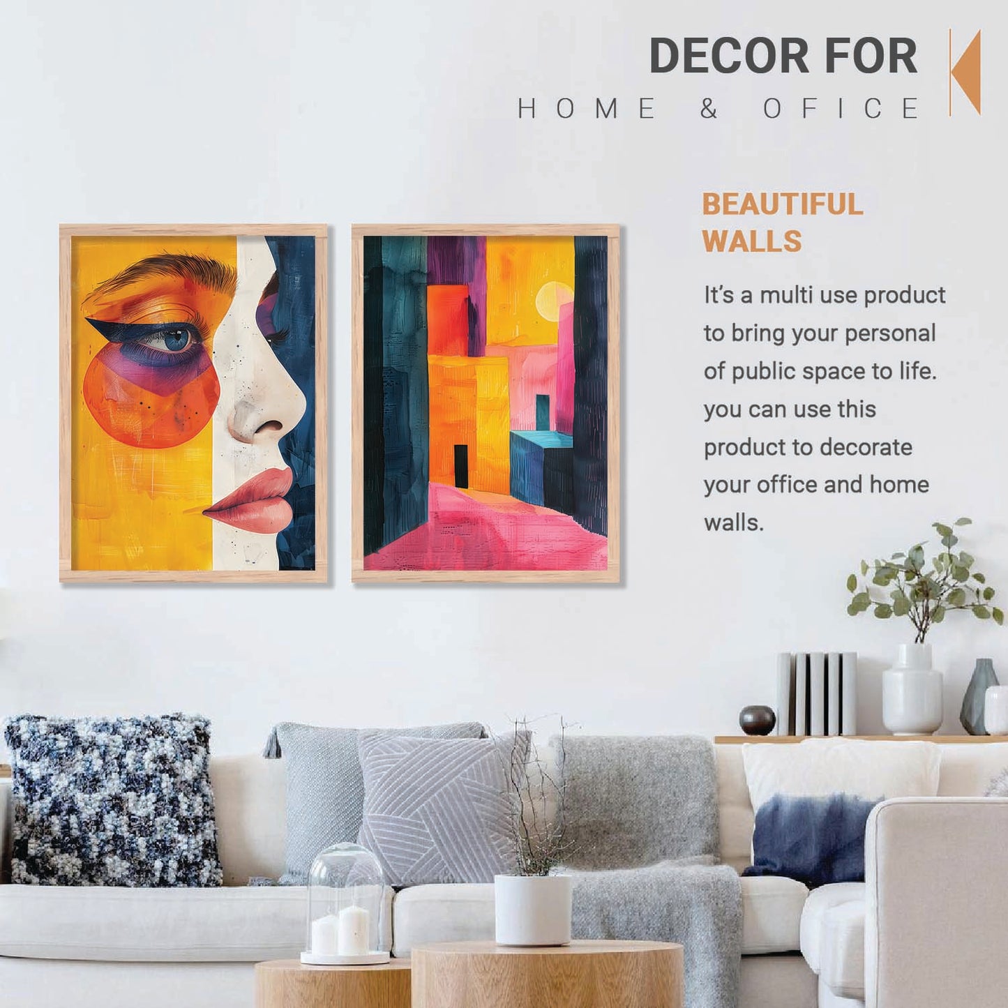 Abstract Wall Art Prints: Modern Portraits for Wall Decor