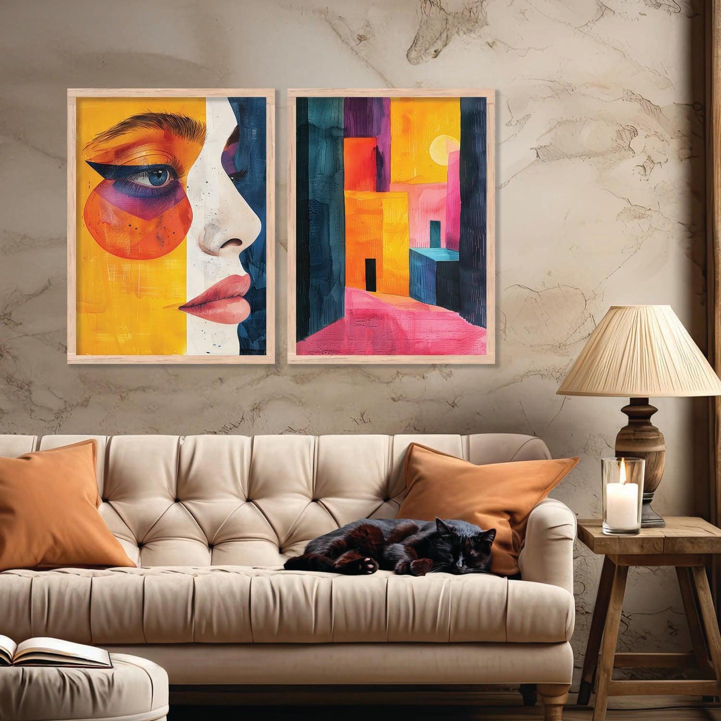 Abstract Wall Art Prints: Modern Portraits for Wall Decor