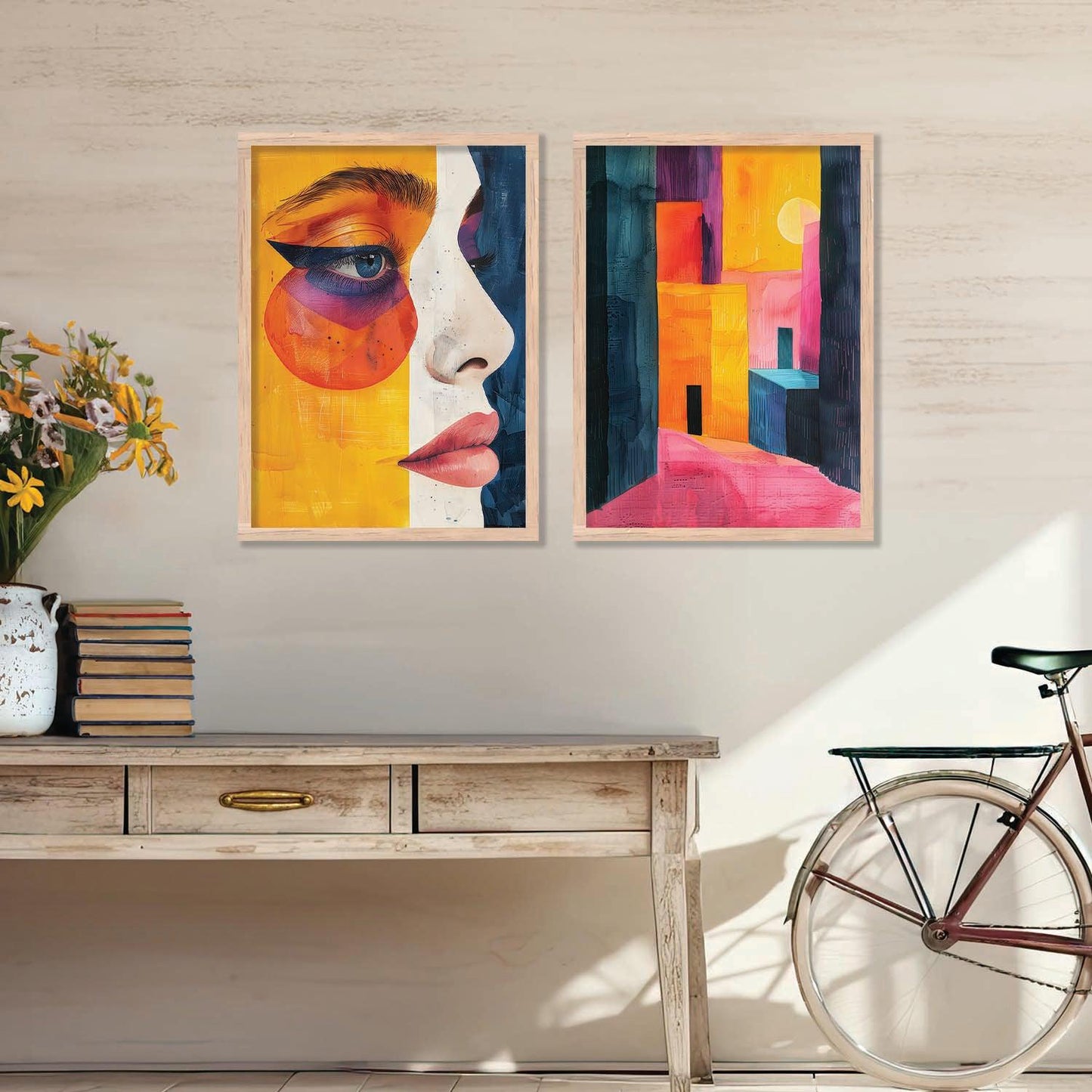 Abstract Wall Art Prints: Modern Portraits for Wall Decor