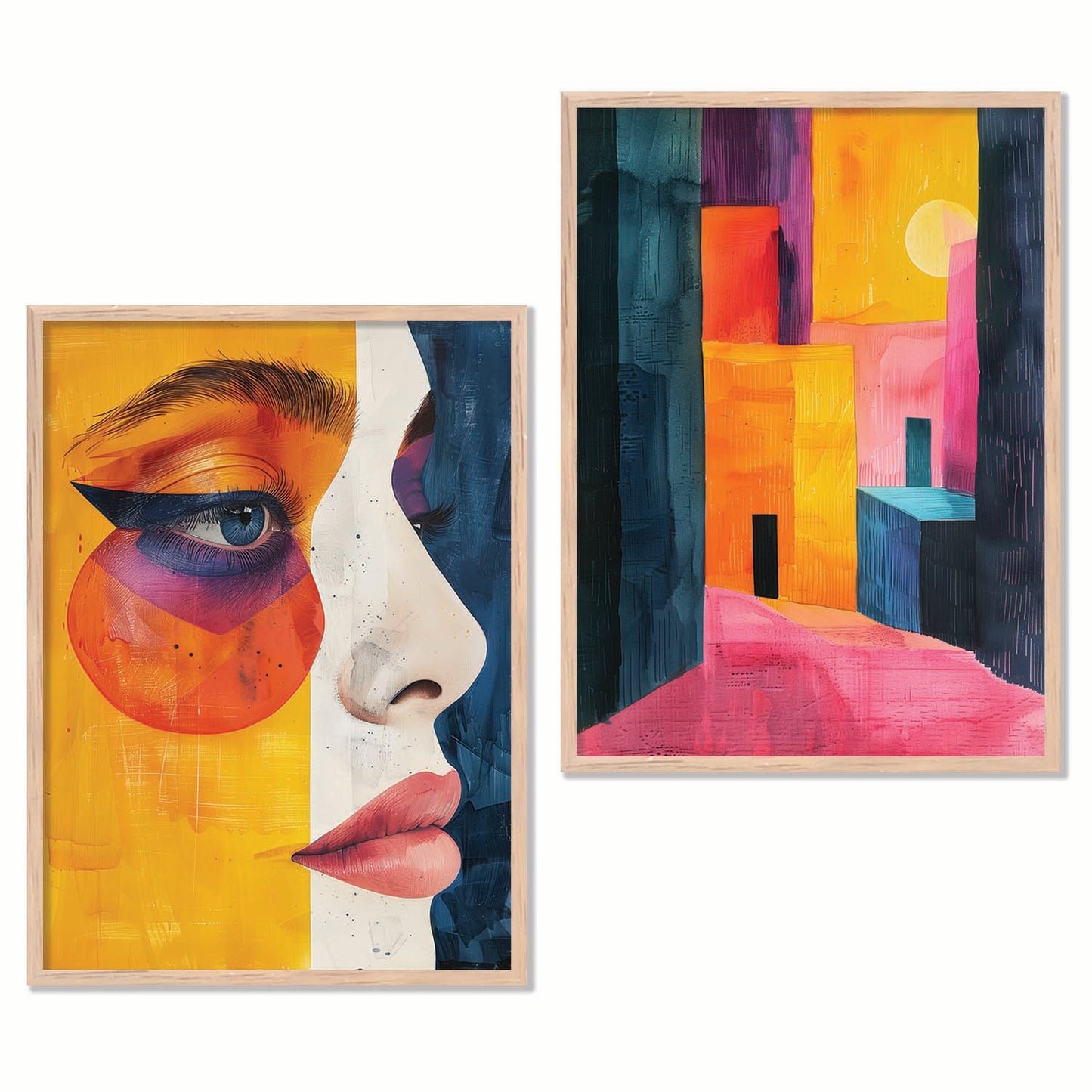 Abstract Wall Art Prints: Modern Portraits for Wall Decor