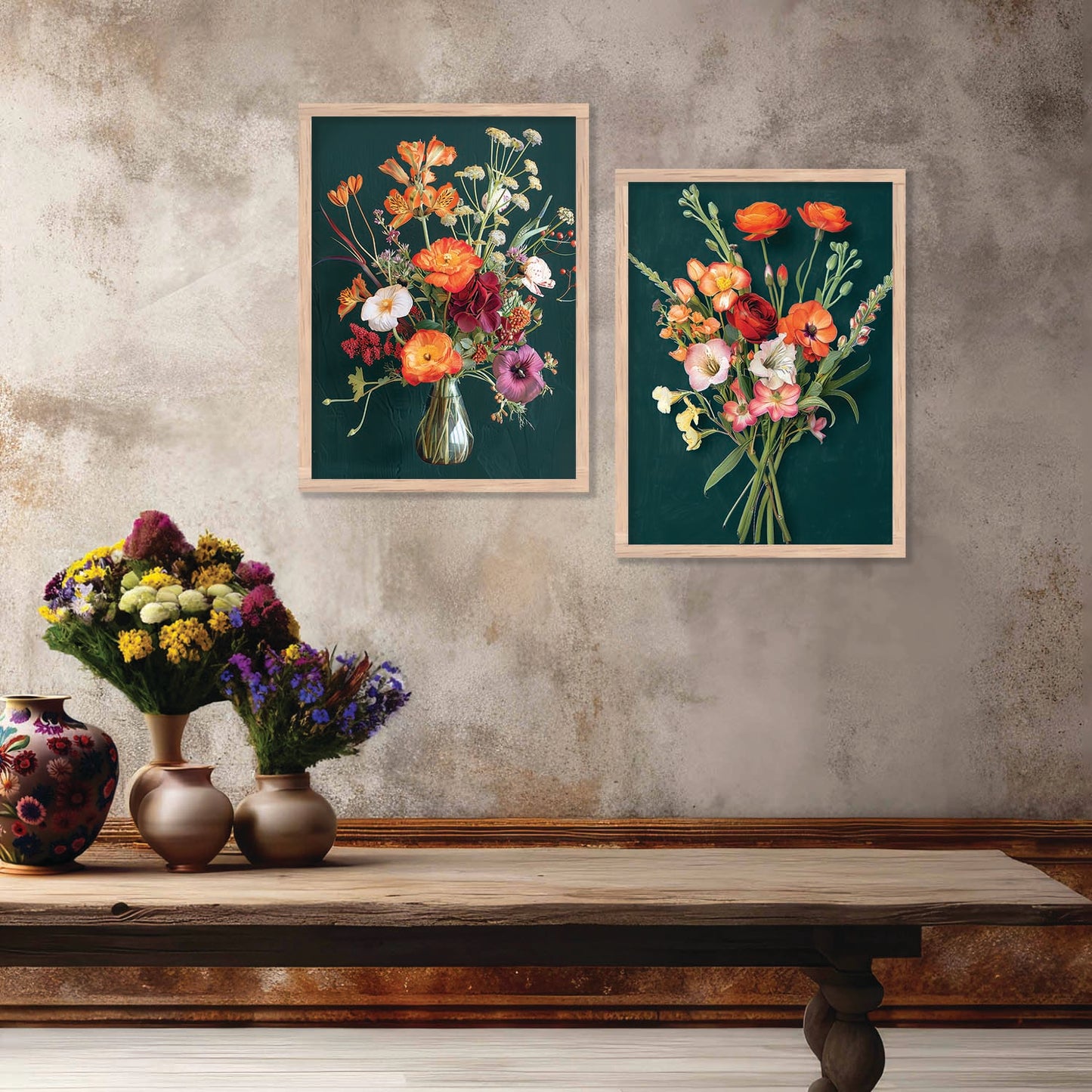 Floral Wall Art Prints: Modern Portraits for Wall Decor