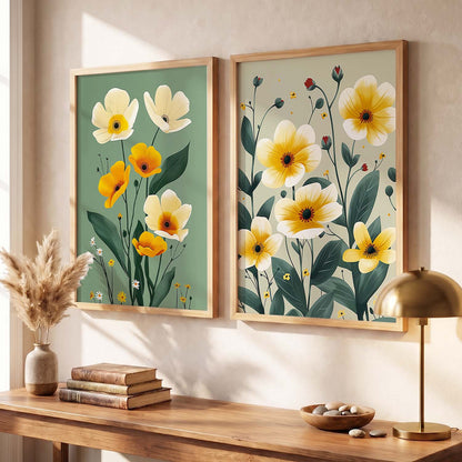 Floral  Wall Print For Living Room Wall Decor