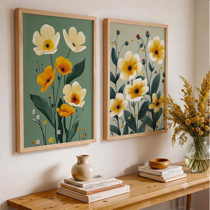 Floral  Wall Print For Living Room Wall Decor