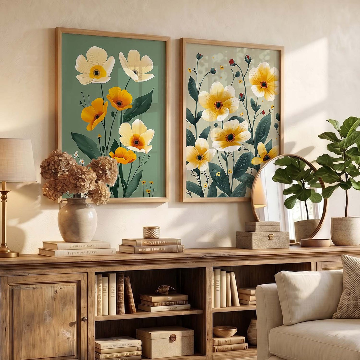 Floral  Wall Print For Living Room Wall Decor