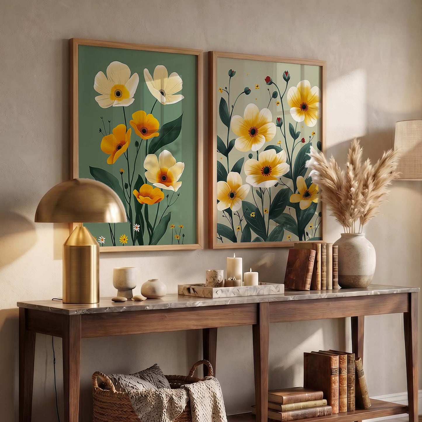 Floral  Wall Print For Living Room Wall Decor