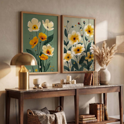 Floral  Wall Print For Living Room Wall Decor