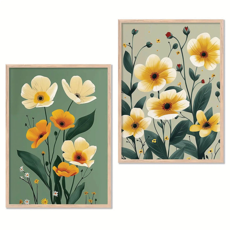 Floral  Wall Print For Living Room Wall Decor