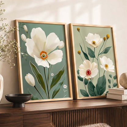Floral Wall Print For Living Room Wall Decor
