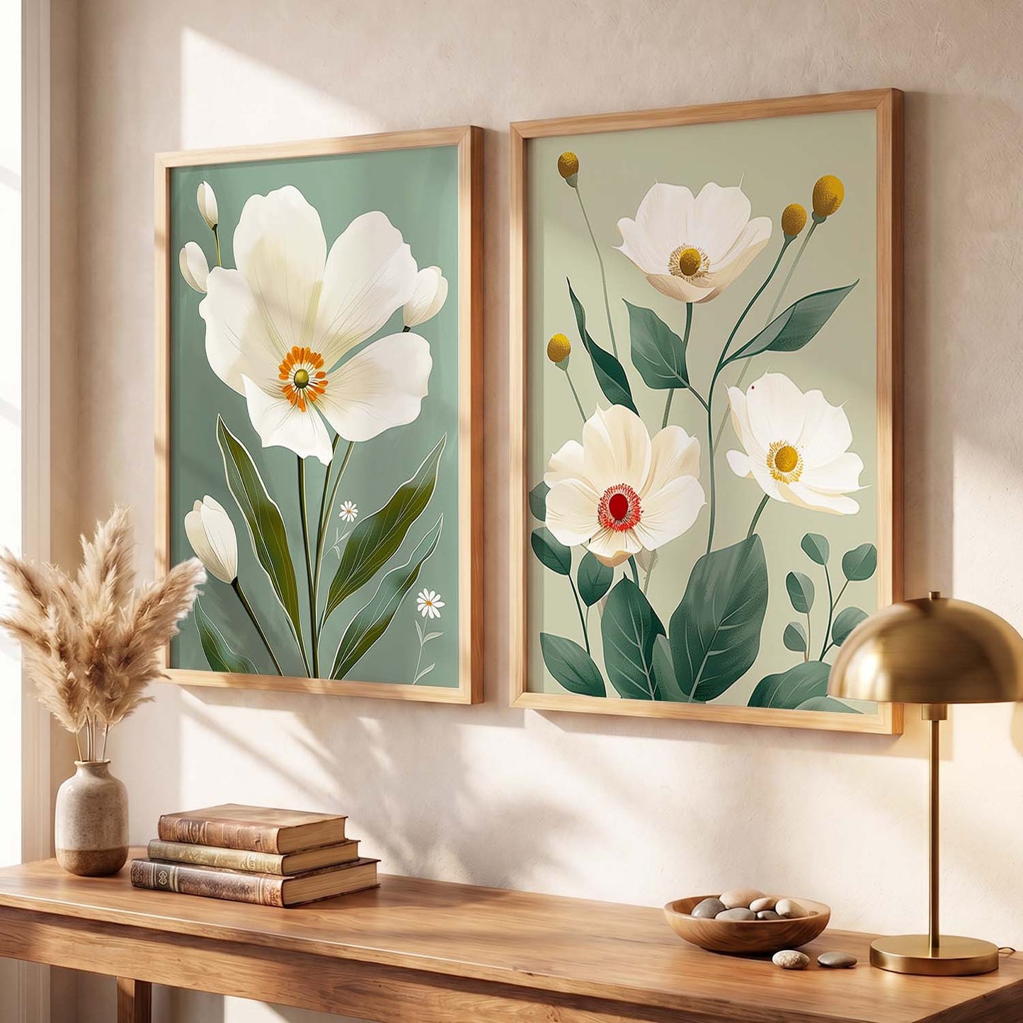 Floral Wall Print For Living Room Wall Decor