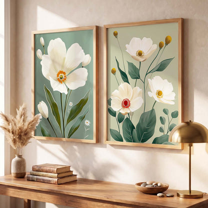 Floral Wall Print For Living Room Wall Decor