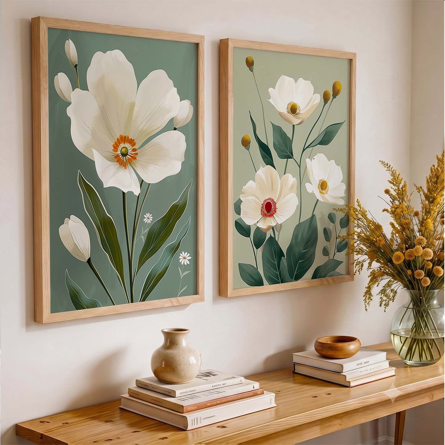 Floral Wall Print For Living Room Wall Decor
