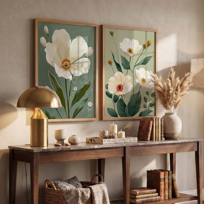 Floral Wall Print For Living Room Wall Decor