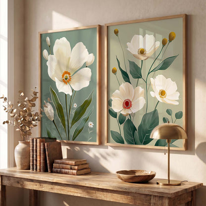 Floral Wall Print For Living Room Wall Decor