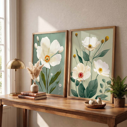 Floral Wall Print For Living Room Wall Decor