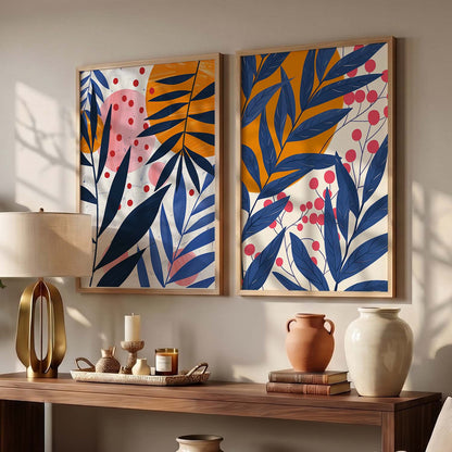 Leaves Wall Art Prints: Modern Portraits for Wall Decor