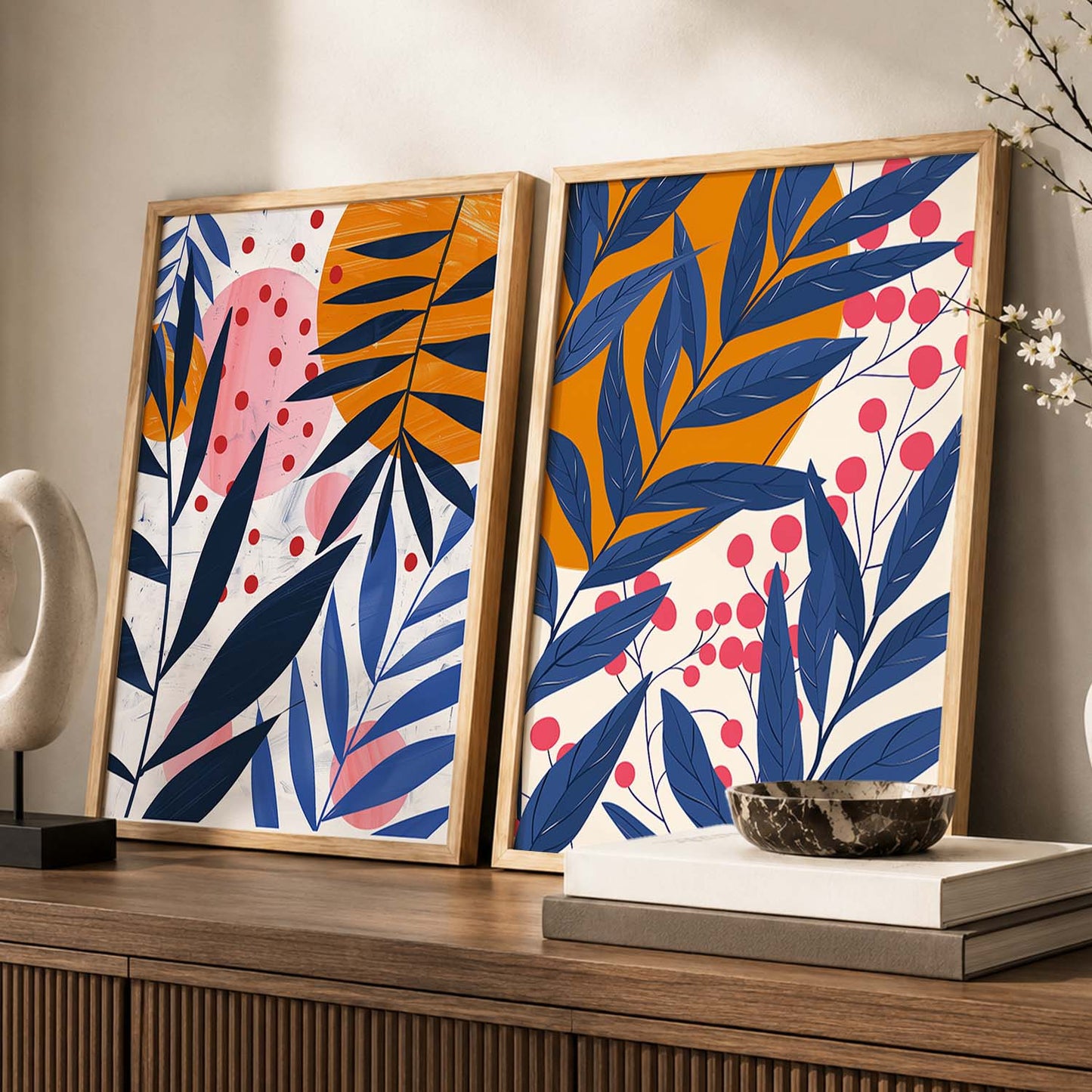 Leaves Wall Art Prints: Modern Portraits for Wall Decor