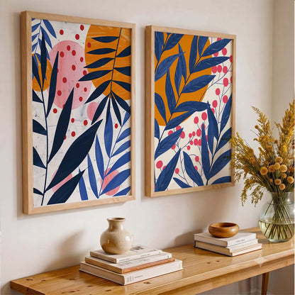 Leaves Wall Art Prints: Modern Portraits for Wall Decor