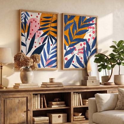 Leaves Wall Art Prints: Modern Portraits for Wall Decor
