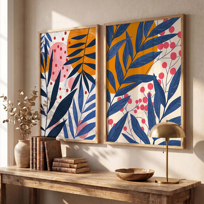 Leaves Wall Art Prints: Modern Portraits for Wall Decor