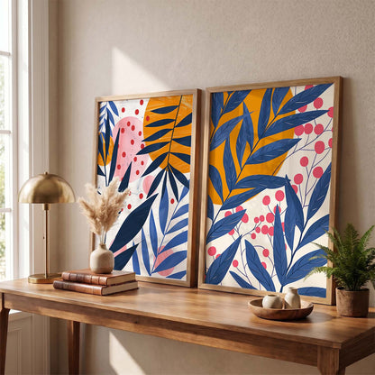 Leaves Wall Art Prints: Modern Portraits for Wall Decor