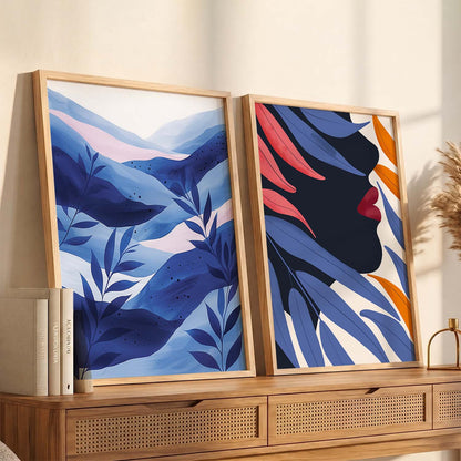 Leaves Wall Art Prints: Modern Portraits for Wall Decor