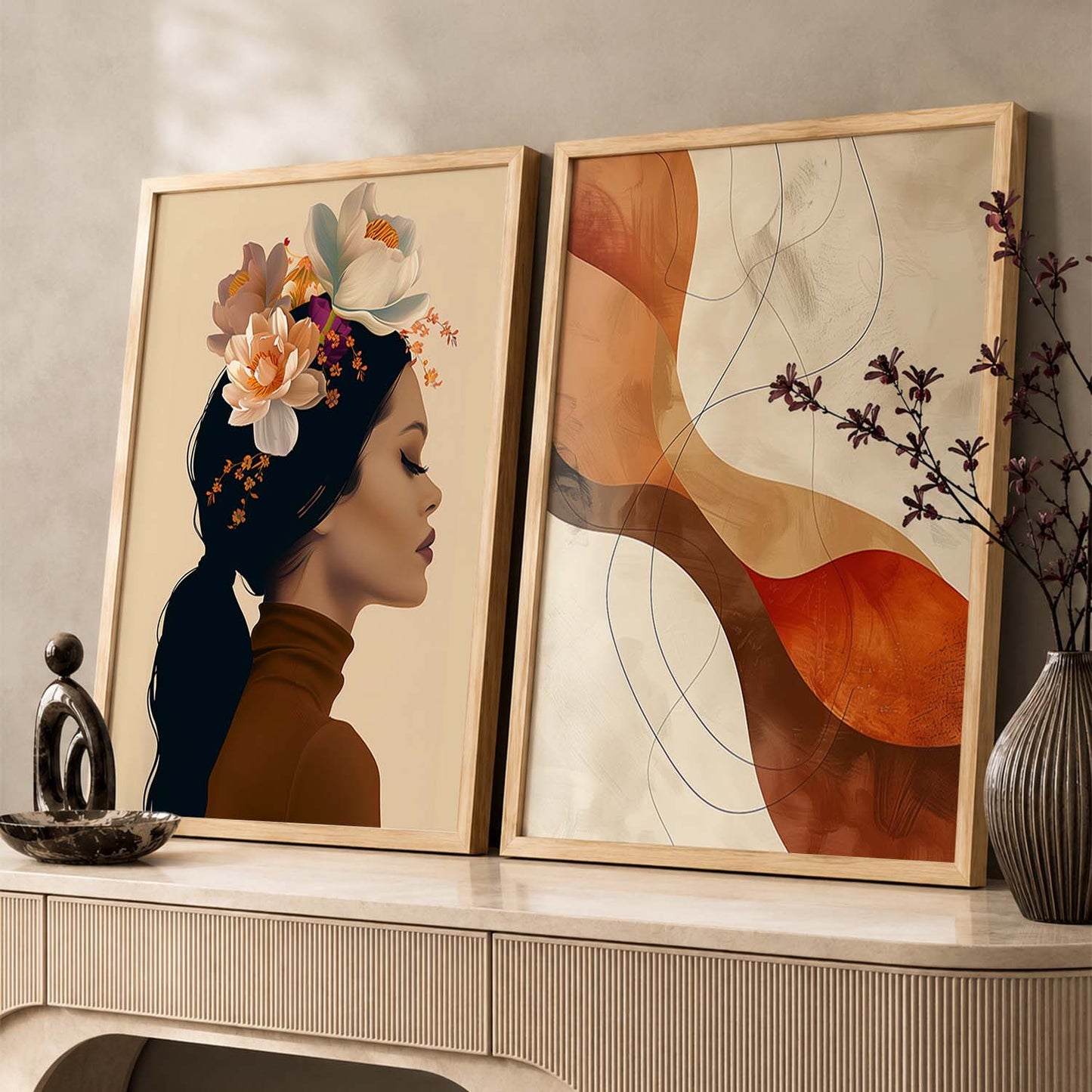 Abstract Wall Art Prints: Modern Portraits for Wall Decor