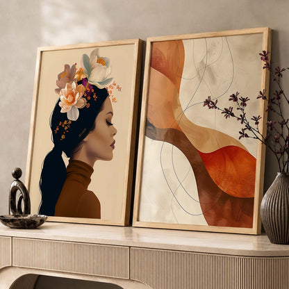 Abstract Wall Art Prints: Modern Portraits for Wall Decor