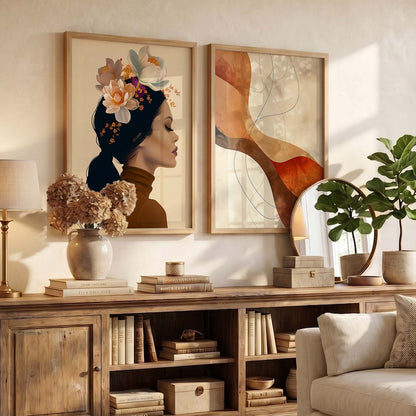 Abstract Wall Art Prints: Modern Portraits for Wall Decor