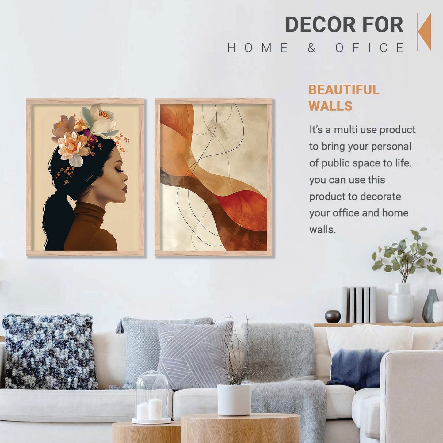 Abstract Wall Art Prints: Modern Portraits for Wall Decor