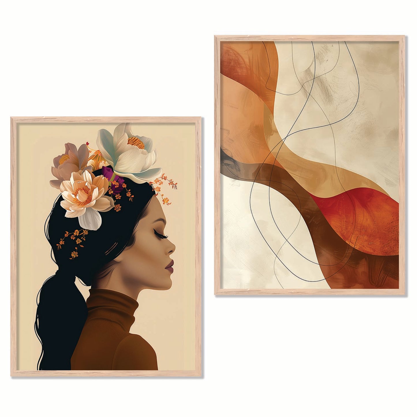 Abstract Wall Art Prints: Modern Portraits for Wall Decor