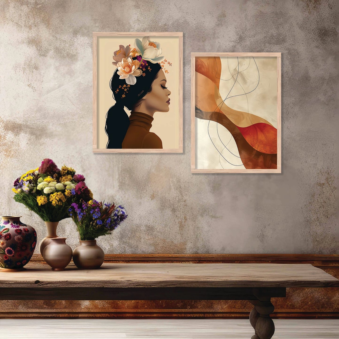 Abstract Wall Art Prints: Modern Portraits for Wall Decor