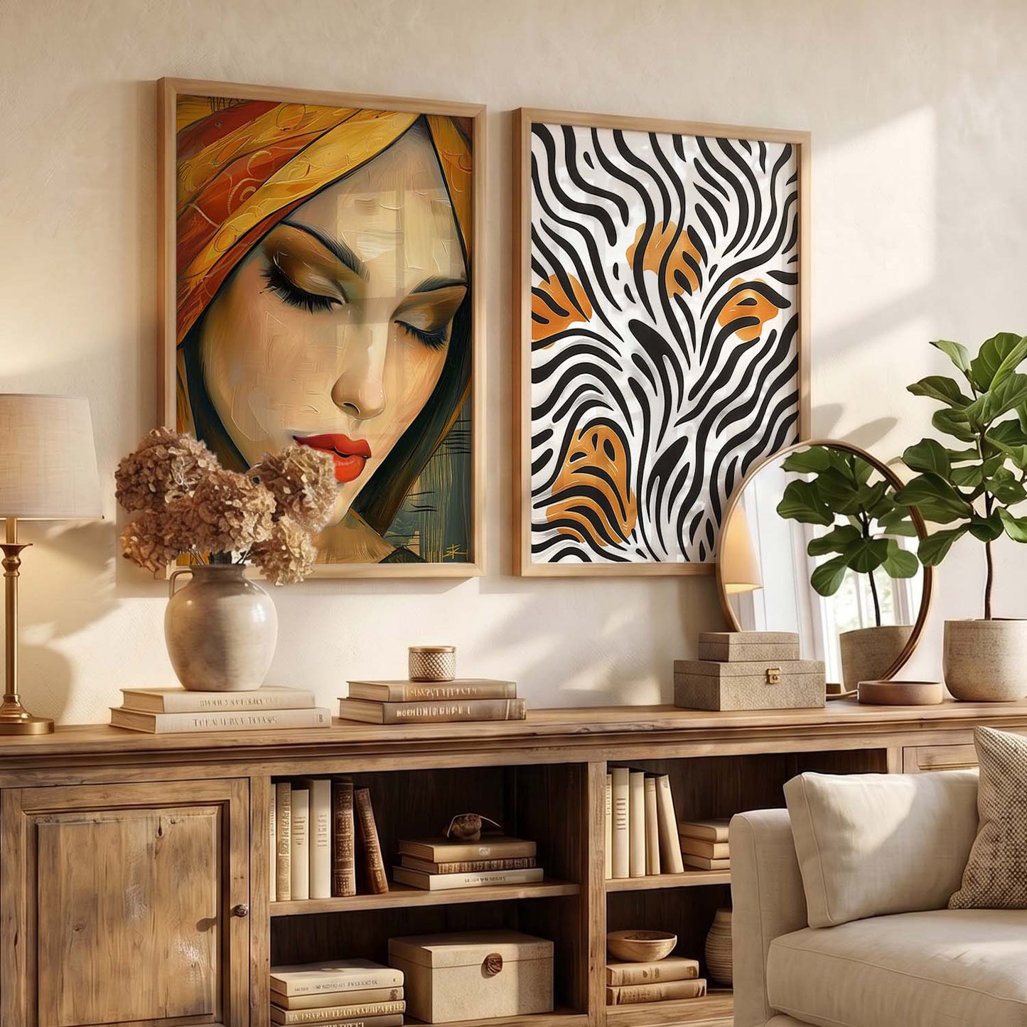 Abstract Wall Art Prints: Modern Portraits for Wall Decor
