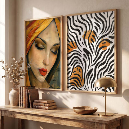 Abstract Wall Art Prints: Modern Portraits for Wall Decor