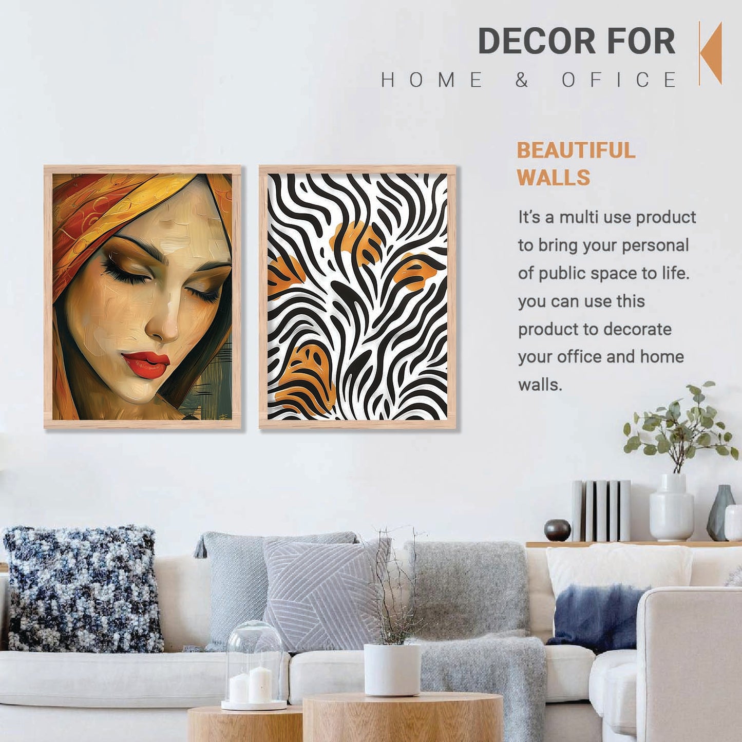 Abstract Wall Art Prints: Modern Portraits for Wall Decor