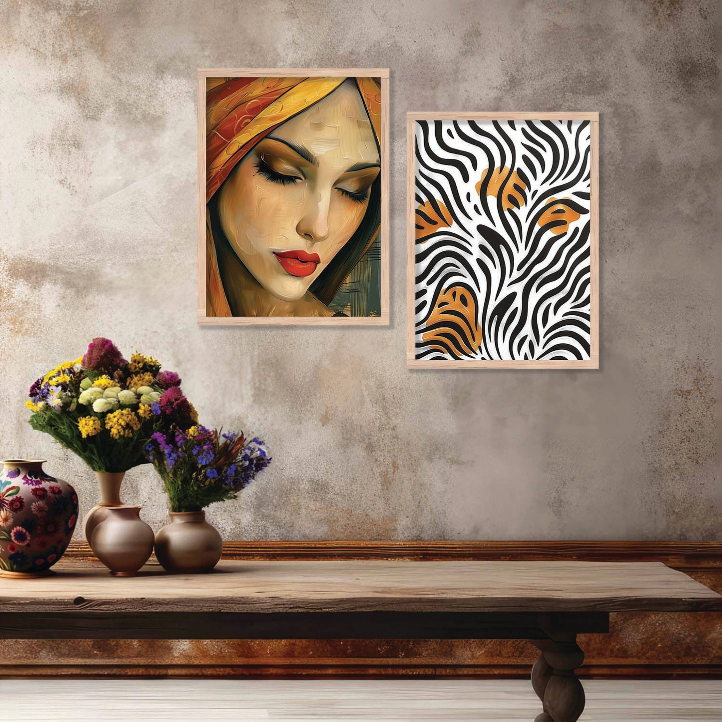 Abstract Wall Art Prints: Modern Portraits for Wall Decor