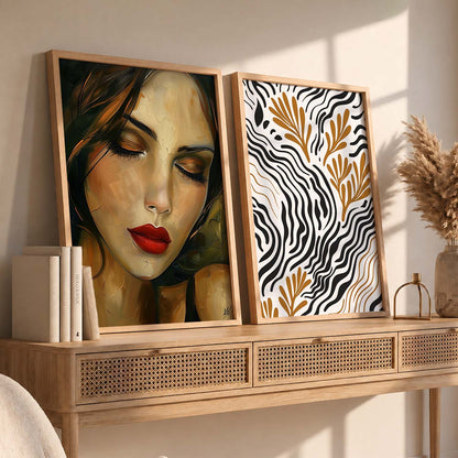 Abstract Wall Art Prints: Modern Portraits for Wall Decor