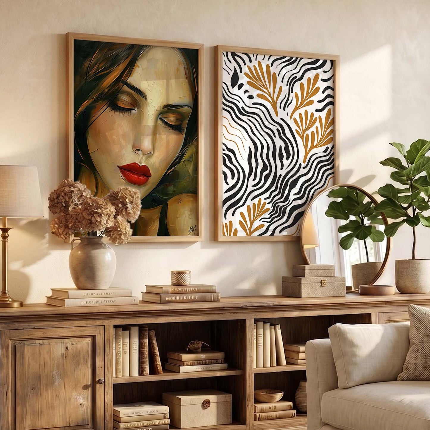 Abstract Wall Art Prints: Modern Portraits for Wall Decor