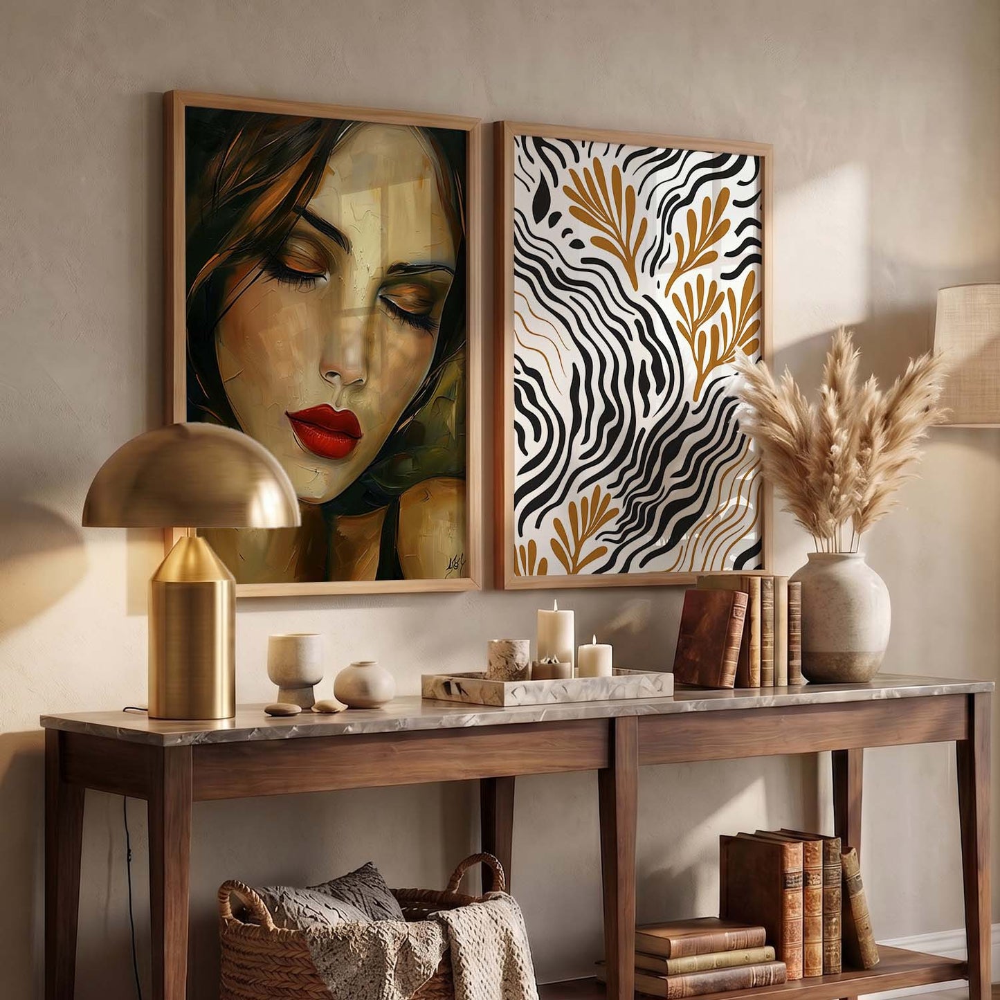 Abstract Wall Art Prints: Modern Portraits for Wall Decor