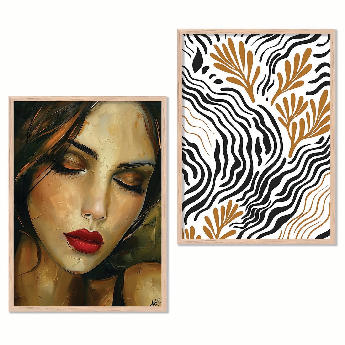 Abstract Wall Art Prints: Modern Portraits for Wall Decor